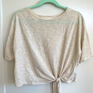 Nordstrom Short Sleeve Speckled Crop Top
